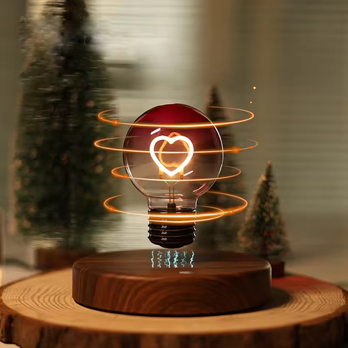 2026 New High-Tech Magnetic Levitation Rainbow Light Bulb Desktop Ornament (Cash on Delivery Available)