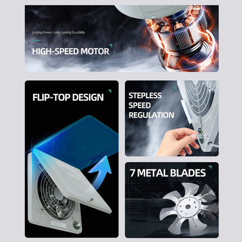 Kitchen electric silent exhaust fan