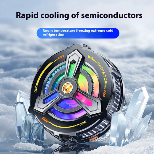 2-in-1 Cooling Radiator Digital Display Semiconductor Magnetic Clip-on Wireless Charger Mobile Phone Accessories