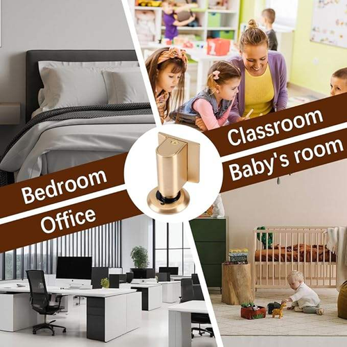 2026 New Magnetic Door Stoppers：（Buy one, get one free）Retractable, for The Bottom of The Door, Invisible Doorstops with a No-Drill Mount, Includes Screws and Adhesive, Catch Door Keep Door Open。
