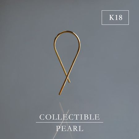 【BASE PARTS】K18YG Twist Hook Pierced Earring - For Right