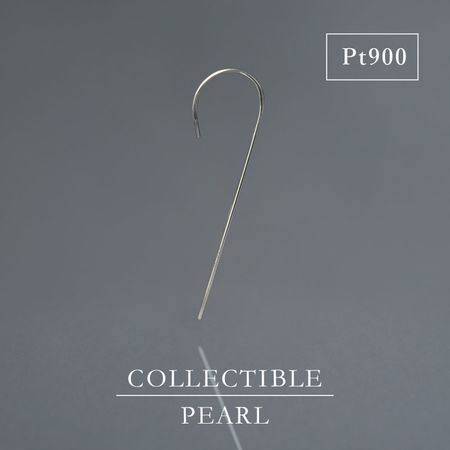 【BASE PARTS】Pt900 Wand Hook Pierced Earring