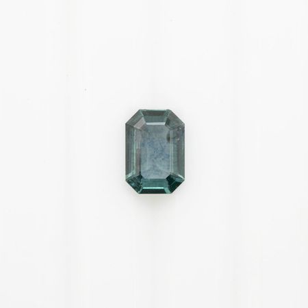 0.69ct  エメラルドカット ブルー グリーン サファイア モンタナ産