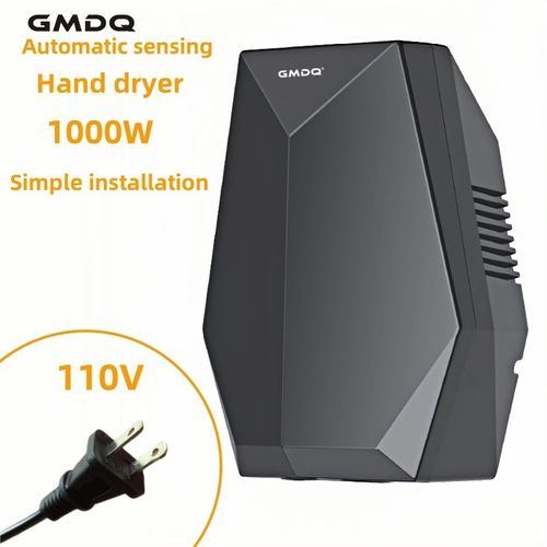 Dark Gray GMDQ Cross-Border Smart Automatic Sensor Hand Dryer - High-Efficiency Hot Air Hand Dryer | Plug-In Hand Dryer for Commercial Hotels, Homes & Bathrooms