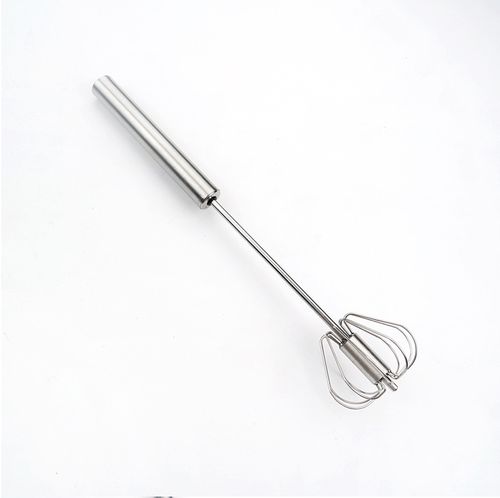Medium-Size Stainless Steel Semi-Automatic Press Rotating Egg Beater - Manual Egg Mixer for Home Use | Cream Whisk & Stirring Stick