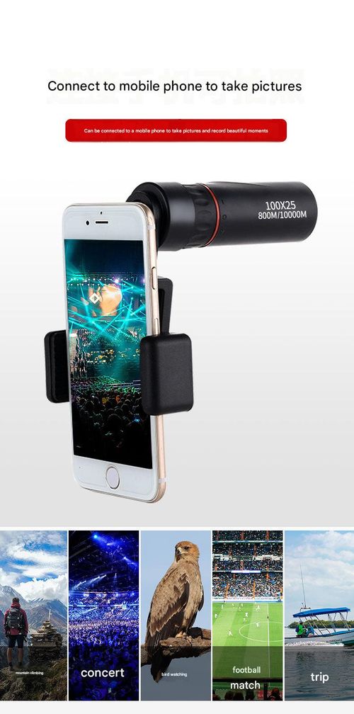 2000x25 Compact Monocular Telescope - HD Monocular with Universal Phone Mount & Telescopic Tripod | Pocket-Size Telescope for Outdoor Use