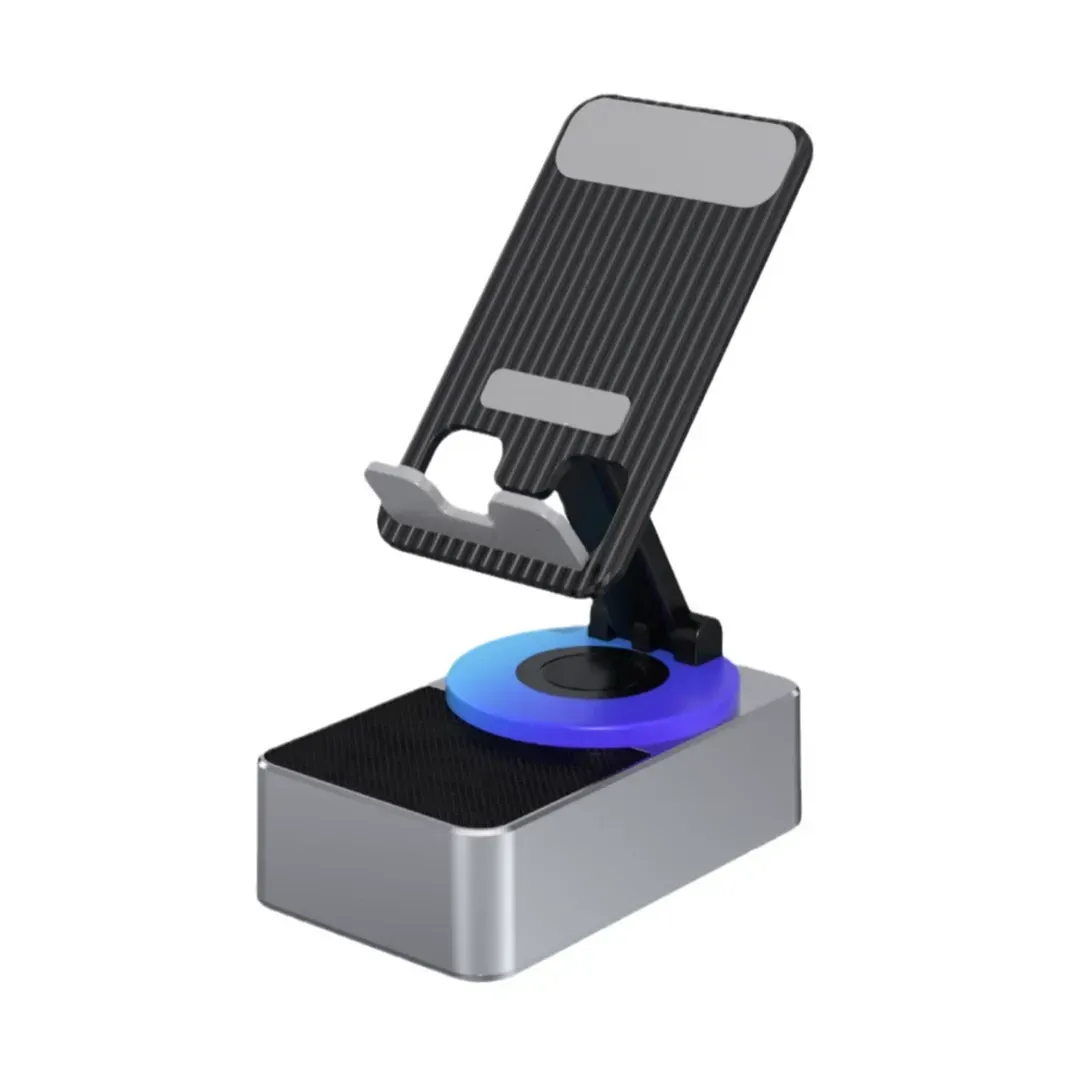 2025 3-in-1 Foldable Phone Stand with Bluetooth Speaker &  Power Bank - 360° Rotation, Hands-Free Calling, Portable Charging Station for Office or Travel or Home🔥（delivery in 3 days）