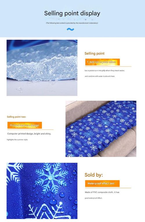 Hydro-Filled Cooling Gel Pad - Instant Chill Mat for Sofa, Bed & Floor | Deep Snowflake Design, Leak-Proof & Non-Toxic for Adults or Kids