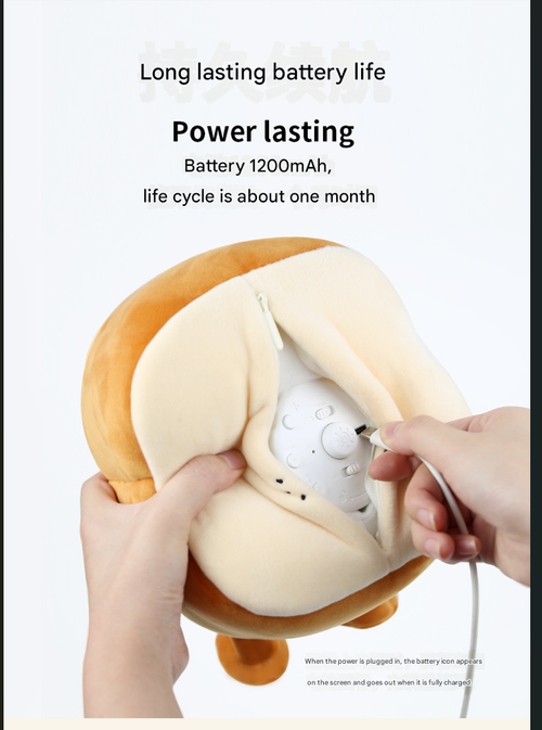 New Toast-Shaped Plush Alarm Clock with Night Light - Multi-Functional Creative Electronic Alarm | Student-Friendly Bedside Sleep Companion Lamp for Bedroom