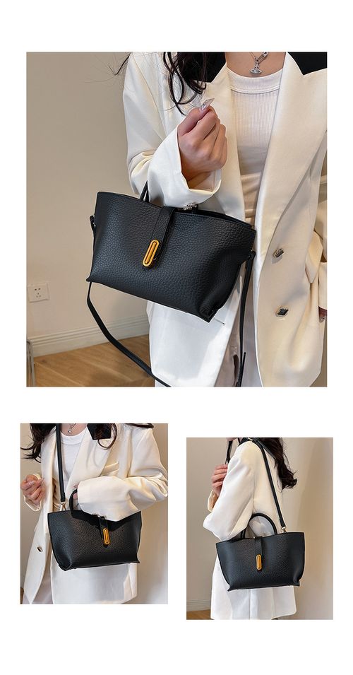 Spacious Black PU Tote Bag - Korean Textured Leather Bag with Adjustable Shoulder Strap | SS25 Vintage Commuter Essential Bag for Women