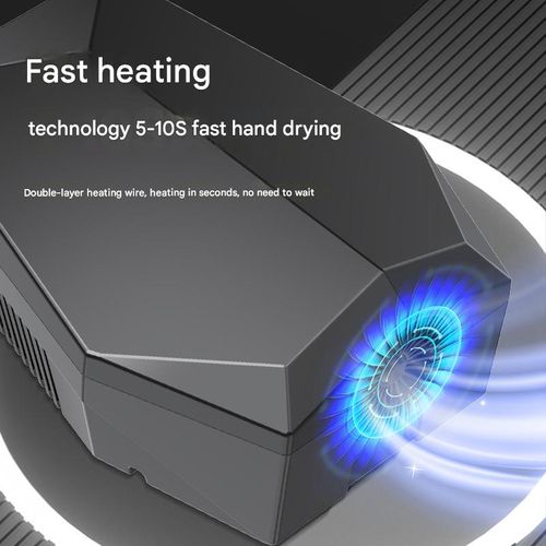 Dark Gray GMDQ Cross-Border Smart Automatic Sensor Hand Dryer - High-Efficiency Hot Air Hand Dryer | Plug-In Hand Dryer for Commercial Hotels, Homes & Bathrooms