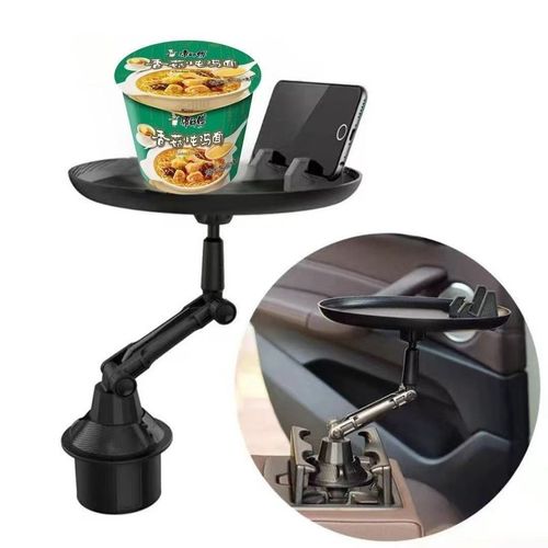 New Cross-Border Car Desk Tray - Multi-Functional Car Cup Holder & Phone Stand | Convenient Expandable Car Organizer for Drinks & Essentials