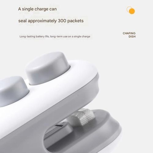 Single-Pack Best-Selling White Mini Bag Sealer - High-Efficiency Hand-Heat Sealer for Home Use | Portable Snack Bag and Plastic Bag Sealer
