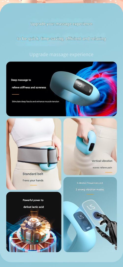 Sky Blue Mini Electric Fascia Gun - Portable Muscle Relief Massager | Compact Household Massage Gun with LCD Display