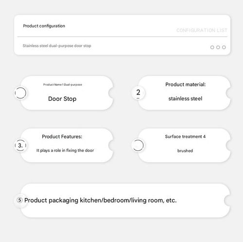 Single 8cm Drill-Free Doorstop (Left) - Heavy-Duty Stainless Steel Doorstop | Doorstop for McDonald's and Fast Food Restaurants | Home Use