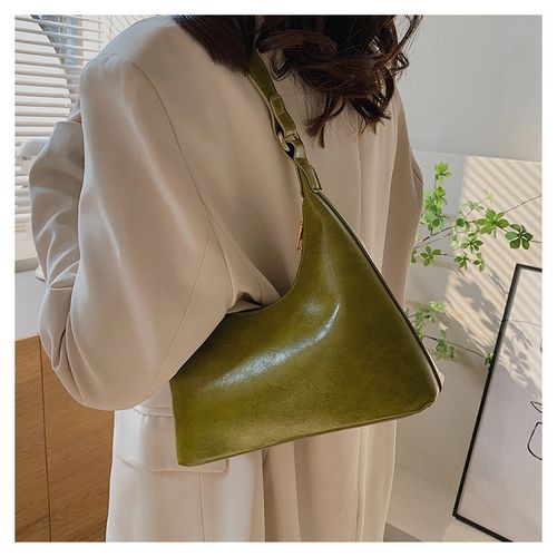New Green Elegant Versatile Underarm Bag for Women - Euro-American Fashion Retro Shoulder Bag | Stylish Ins-Inspired Handbag Perfect for Chic Commutes