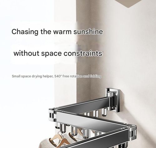 Tri-Fold Wall-Mountable Clothes Rack - 18 Aluminum Ring Foldable Drying Stand for Indoor | Outdoor, Space-Saving Laundry Solution with Bedding Hanger