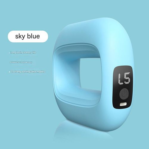 Sky Blue Mini Electric Fascia Gun - Portable Muscle Relief Massager | Compact Household Massage Gun with LCD Display