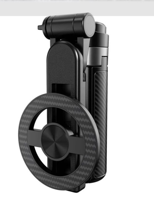 Magnetic Bluetooth Selfie Stick: Snap-On Quad-Leg Stand - Telescopic Remote Shutter and Pocket Size (All-in-One Vlogging Kit) for Home | Travel | Office |