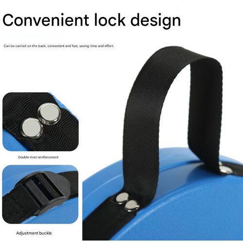 Blue Folding Telescopic Fishing Stool - Portable Plastic Adjustable Seat with Handle | Outdoor Gear for Camping, Fishing & Vendor Use