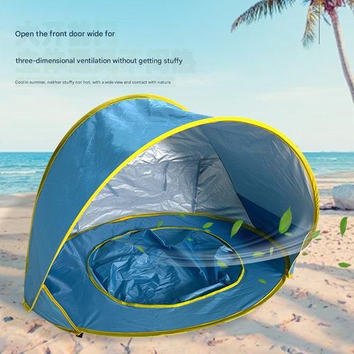 Sky Blue Stylish New Beach & Rain Shelter Tent - UV-Protective Sun-Resistant Camping Tent | Thickened Detachable & Foldable Outdoor Tent