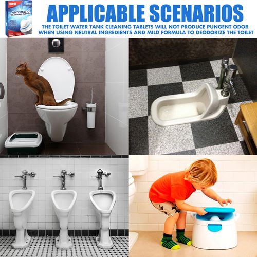 EELHOE Toilet Cleaning Effervescent Tablets - 12 Tablets Box  |Multi-Effect Toilet Cleaner for Stain Removal, Deodorization & Long-Lasting Freshness