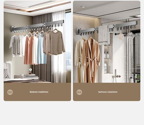 Tri-Fold Wall-Mountable Clothes Rack - 18 Aluminum Ring Foldable Drying Stand for Indoor | Outdoor, Space-Saving Laundry Solution with Bedding Hanger