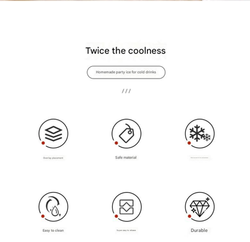 48-Cell Double-Layer Off-White Ice Cube Tray - Large-Capacity Ice Ball Maker & Storage Mold | Food-Grade Ice Tray for Indoor Home Fridges & Outdoor Use