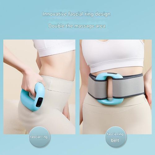 Sky Blue Mini Electric Fascia Gun - Portable Muscle Relief Massager | Compact Household Massage Gun with LCD Display