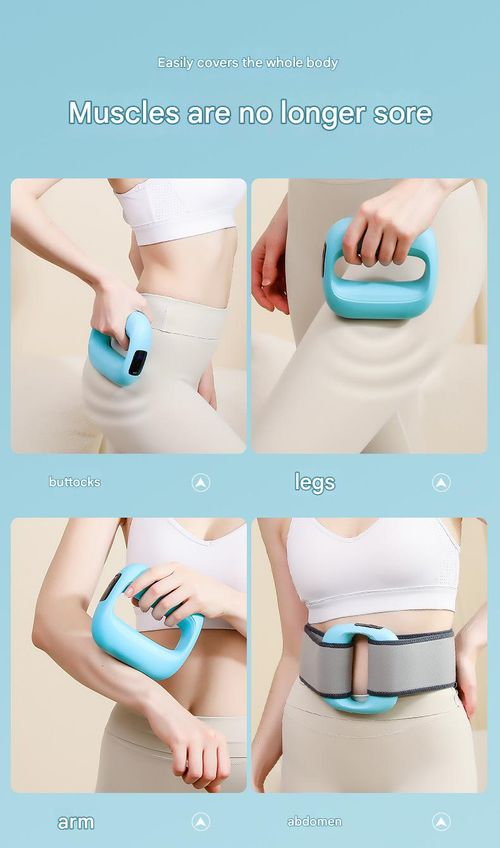 Sky Blue Mini Electric Fascia Gun - Portable Muscle Relief Massager | Compact Household Massage Gun with LCD Display