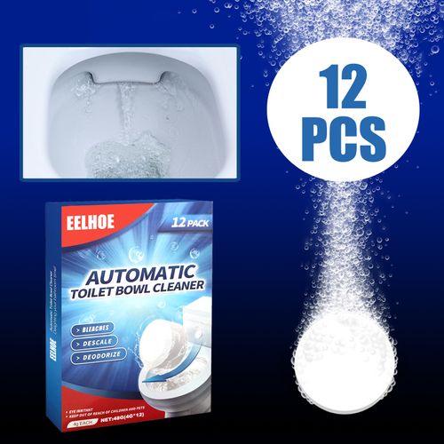 EELHOE Toilet Cleaning Effervescent Tablets - 12 Tablets Box  |Multi-Effect Toilet Cleaner for Stain Removal, Deodorization & Long-Lasting Freshness