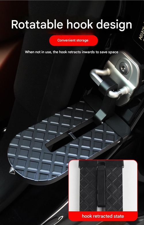 Car Auxiliary Foot Pedal Hook - Multi-Functional Step Tool for Roof Access | Includes Window Breaker, Assists Climbing to Car Roof & Door Mounting