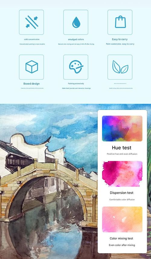 42-Color Watercolor Paint Set - Portable Fan-Shaped Solid Watercolor Kit | Ideal for Beginners (Gouache Included)