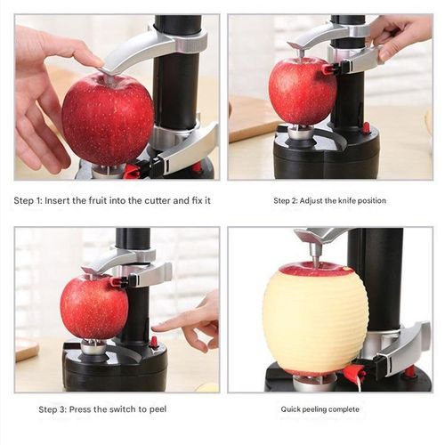 Electric Fruit and Vegetable Peeler - Quick, Easy, Automatic Peeling for Apples, Potatoes, and More | For Home, Grocers, and Restaurants