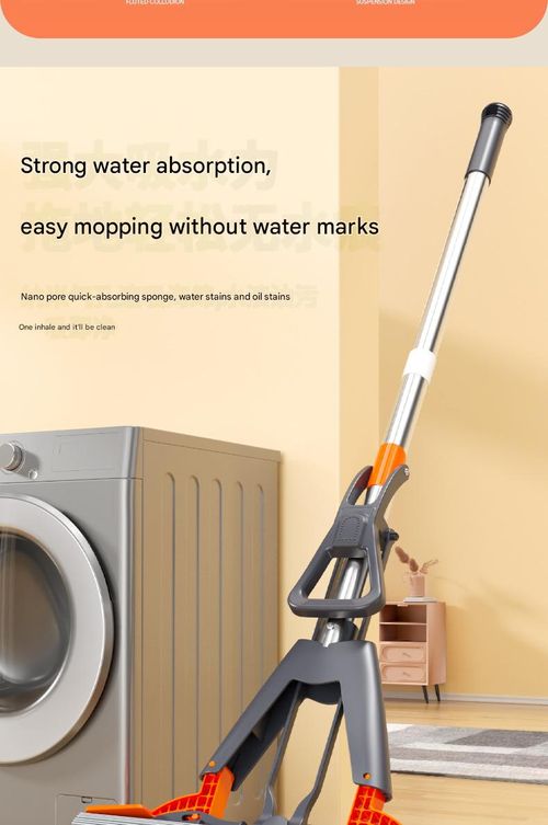 Retractable Sponge Mop for Home Use - 38cm Thickened Super Absorbent Mop | Heavy-Duty Stainless Steel Handle, All-Purpose Cleaning Tool for Floors