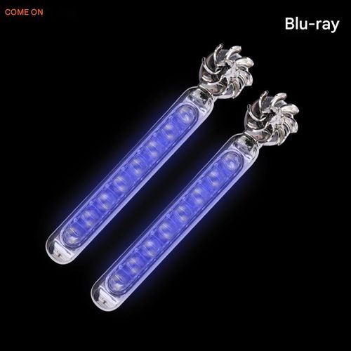 (1 Pair)Car Wind-Powered Daytime Running Lights - LED Wind-Activated Grille Lights for Vehicle Modification | Wire-Free Blue Decorative Wind Lights