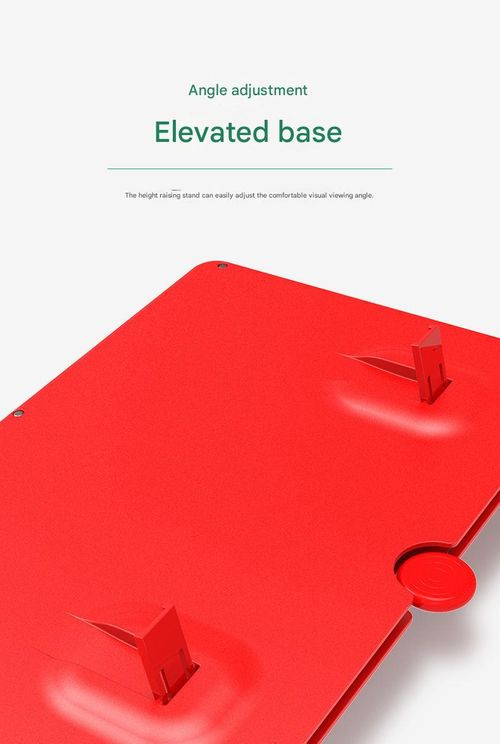 Red 3-in-1 Phone Screen Amplifier - 12 inch Pull-Out HD Magnifier with Hands-Free Stand & Desktop Bracket