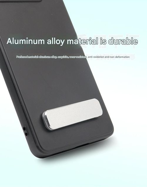 Single-Pack Silver Adhesive Phone Stand - Ultra-Thin Foldable & Portable Metal Holder | Invisible Back-Mounted Support for Phone Cases & Desktops