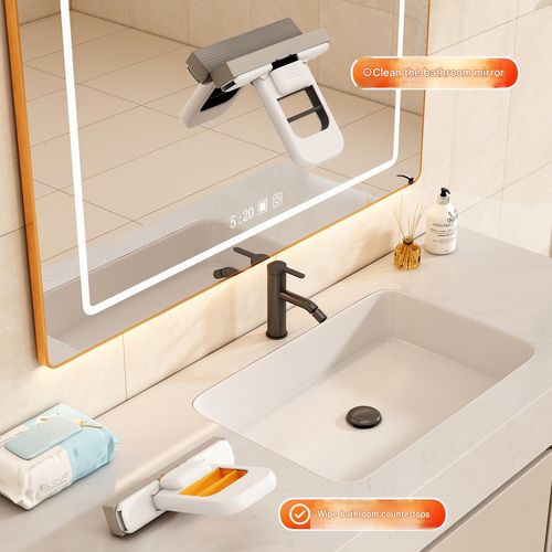 Fold & Self-Wring Mop - Collapsible Cellulose Sponge for Wet | Dry Surfaces (Kitchen, Bath, Desktop)