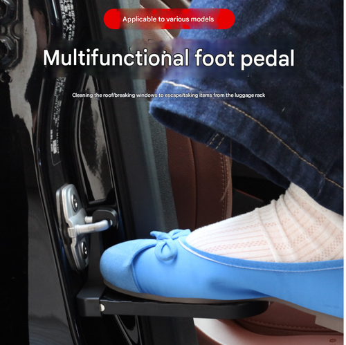 Car Auxiliary Foot Pedal Hook - Multi-Functional Step Tool for Roof Access | Includes Window Breaker, Assists Climbing to Car Roof & Door Mounting