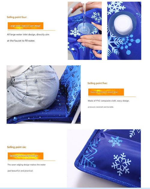Hydro-Filled Cooling Gel Pad - Instant Chill Mat for Sofa, Bed & Floor | Deep Snowflake Design, Leak-Proof & Non-Toxic for Adults or Kids