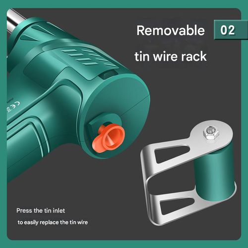 Green 60W External-Heat Soldering Gun Set  - Manual Wire-Feed Soldering Iron with Semi-Aluminum Solder Sucker & Mica Heating Core