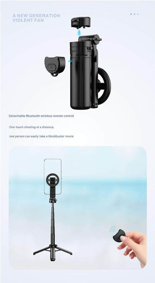 Magnetic Bluetooth Selfie Stick: Snap-On Quad-Leg Stand - Telescopic Remote Shutter and Pocket Size (All-in-One Vlogging Kit) for Home | Travel | Office |