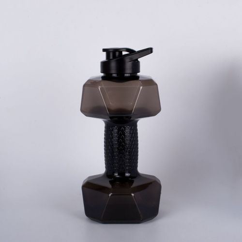 Black  Dumbbell Water Bottle - 2-in-1 Fitness & Hydration Tool | 1500ml Large Capacity, Ideal for Indoor & Outdoor Workouts