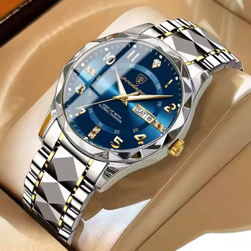 NEW POEDAGAR Luxury Business Men Quartz Watch Waterproof Luminous Wristwatch Stainless Steel Men's Watches Clock Sports Reloj