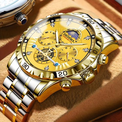 High Quality Waterproof Luminous Automatic Men's Watch Gold Stainless Steel Luxury Men Mechanical Watch