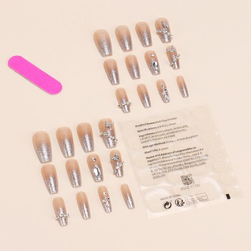 Chain Butterfly False Nail Tips