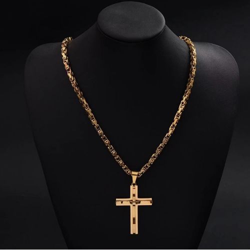Christian Cross ✝️ 18K Gold-Plated Necklace
