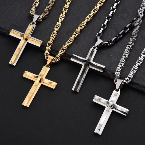 Christian Cross ✝️ 18K Gold-Plated Necklace