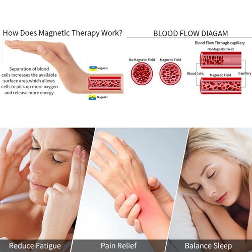 Gold-Plated Energy Magnetic Therapy Bracelet for Men and Women to Relieve Pain